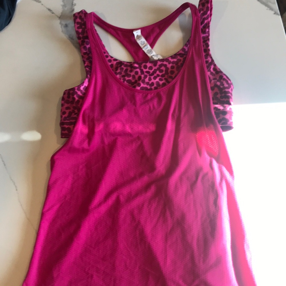 Lululemon top with attached sports bra